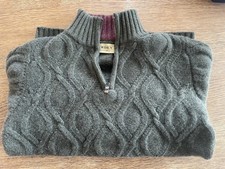 Purdey Wool Ribbed Zip Neck