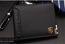 Porsche Men’s  Leather Wallet 6 Cards Slots 12cm x 9.5cm