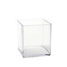 ACRYLIC DESIGNER CUBE VASE 12x12x12cm OASIS TYPE FLORAL FLORISTRY  SKUPL3342