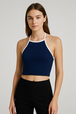 New Women Ladies Plain Sleeveless Strappy Cami Bralette Bra Crop Top Vest Style