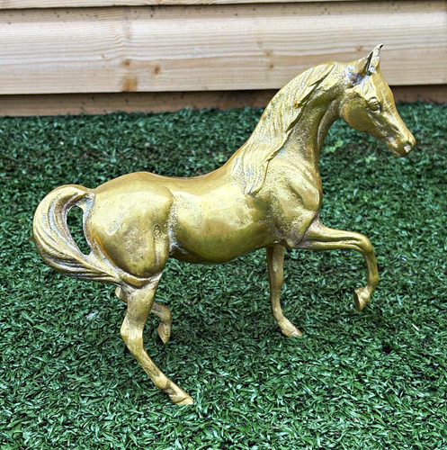 Vintage solid brass horse - vintage,