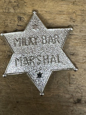 Vintage/1960s? Metal MILKY BAR (KID) MARSHALL Sheriff's Badge Lone Star Toys