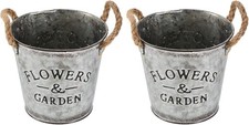 2 Pack 5" Metal Bucket with