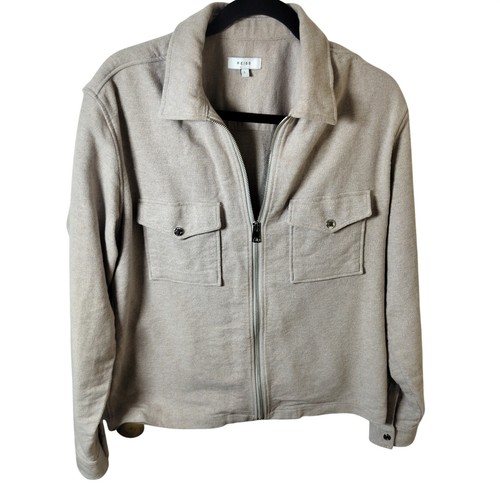 Reiss mens oatmeal - oatmeal, zip