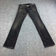 Diesel Womens Jeans Slim Skinny 27 32 UK 8 Low Rise Dark Wash Grey Stretch