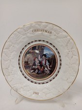 Coalport Christmas Plate 1987 Bone China Twelfth in Series 9" Diameter