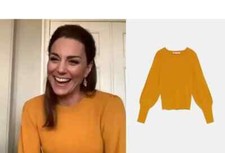 Zara Mustard Puff Shoulders