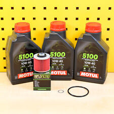 Oil Change Set Oil Filter Motul 5100 10W40 For: Yamaha XVS 650 / XV 535 All M.