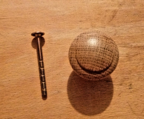 34mm oak solid wooden - 34mm, knobs