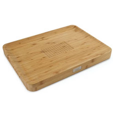 Joseph Joseph Cut & Carve Bamboo Chopping Board Multi-Function Wooden Wood