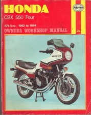 HONDA CBX550 F,CBX550 F2 HAYNES WORKSHOP MANUAL 1982-1984