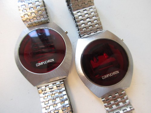 Red led compuchron 1970 - led, 1970's