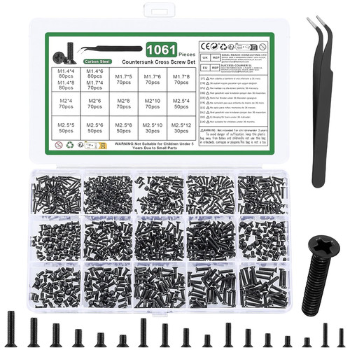 1061 pcs black small screws - 1061,