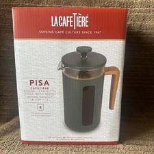 La Cafetiere Pisa 8 Cup Cafetiere Green Wood Handle