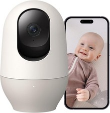 Nooie 2K Baby Monitor WiFi Camera, 360° Pan/Tilt , Night Vision, 2-Way Audio
