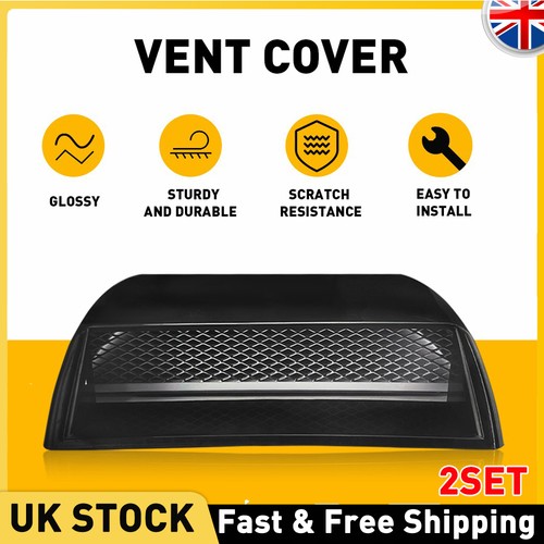 Gloss black car engine air - 2x,