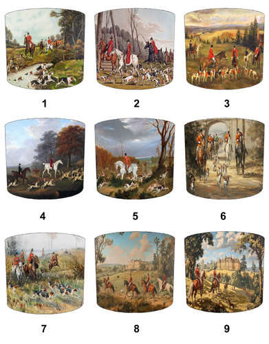 Fox hunting tally - ho, lampshade