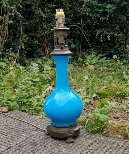 Antique french blue glass - blue,