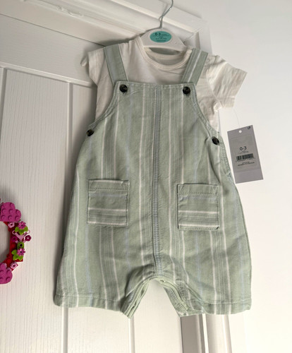 Months green white - months, striped