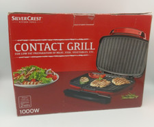 Silver Crest Contact Grill 1000W None Stick Rapid Heat  Grilling Auto temperatur