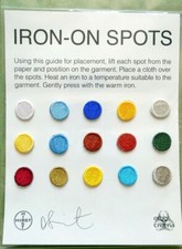Damien HIRST, 2012: ' IRON-ON SPOTS limited edition on card fabric dots