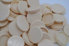 35mm Hinge Hole Cover Cap Beige Cream Blanking Bung Kitchen Bedroom Cabinet Door