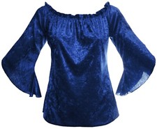 Crush Velvet Flared 3/4 Sleeve