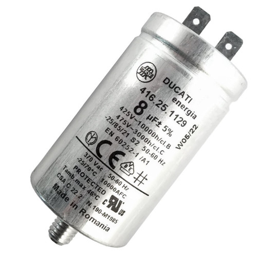 8uf capacitor for white knight - white,