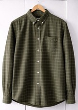 Olive Green Check Long Sleeve