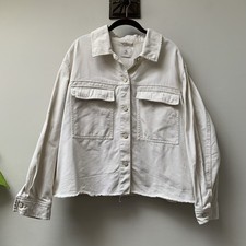 TU Denim Jacket Size 18 Ecru