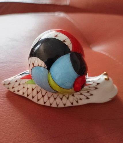 Herend design porcelain snail - ,