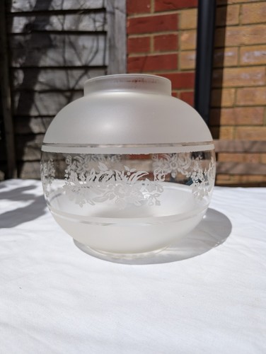 Vintage globe oil lamp shade - oil,