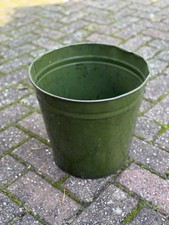 Distressed vintage Metal Waste Bin Green 30cm x 30cm