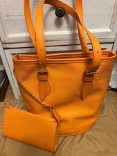 Louis Vuitton Orange Epi Leather Handbag