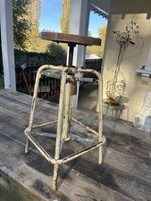 1950’s 60’s Adjustable Industrial Machinist /Architect Stool Great Patina