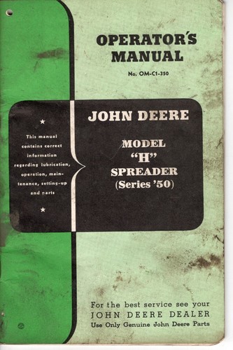 Vintage john deere model - deere, h