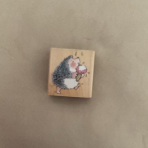 Penny black wooden block stamp - penny,