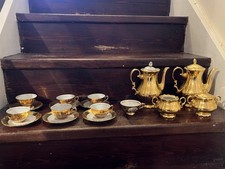 Gold Design Tea Set With Cups From Brand Foreign And One Cup From Bavaria