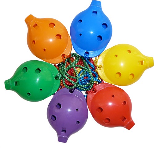 Ocarinas set 6 rainbow - set, of