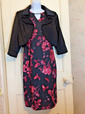 Ritzy ROMAN Outfit: S12 Abstact Floral Dress with S14 Black Bolero
