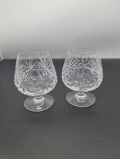 Vintage Crystal Brandy / Liquor Drinks Glass X2