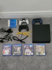 SONY PS4, 500GB, CUH2116A, BLACK GAMING CONSOLE, 3 CONTROLLERS, CABLES, 4 GAMES