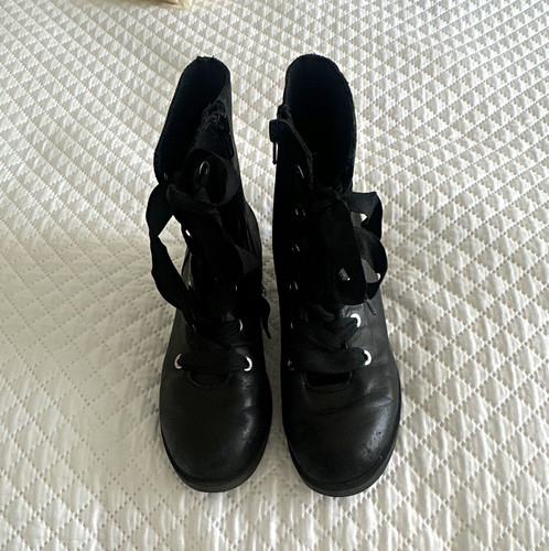 Zara black leather ankle - zara,