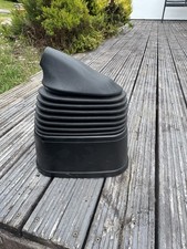 red stitch FITS TRANSIT MK6 00-06 BLACK LTHR HANDBRAKE GAITER FITS OVER RUBBER