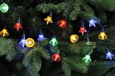 20 Christmas flower retro vintage style fairy lights LED XMAS FREE BATTERIES