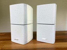 2 X BOSE WHITE DOUBLE CUBE LIFESTYLE ACCOUSTIMASS 10 15 SPEAKERS
