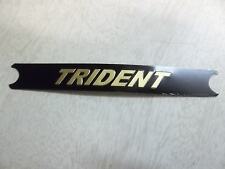 TRIUMPH T150 TRIDENT SIDE PANEL BADGE COVER DECAL GOLD ON BLACK LONG 60-4391