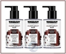 Pack of 3 - Toni & Guy Colour Amplify Hair Mask Mahogany Brown - 200ml