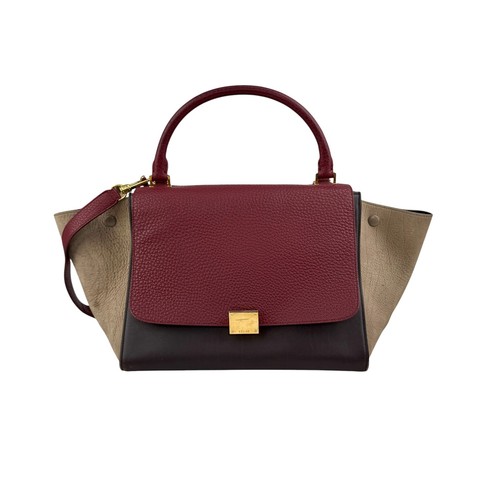 Celine burgundy tri color - burgundy, tri-color