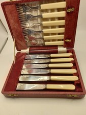 Vintage EPNS  Fish Knives and Forks Set in original presentation case